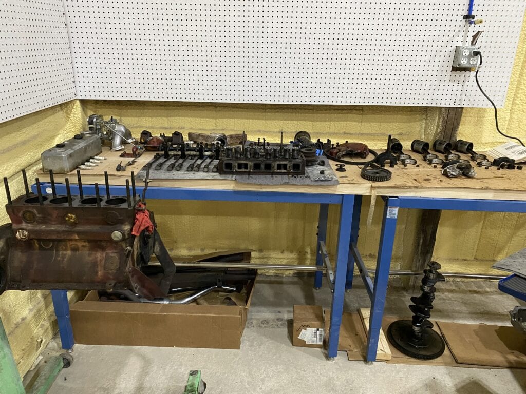 IMG 4248 Old MG engine on the table Import Specialties of Columbia