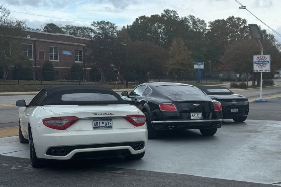 3 cars on a cloudy day Import Specialties of Columbia